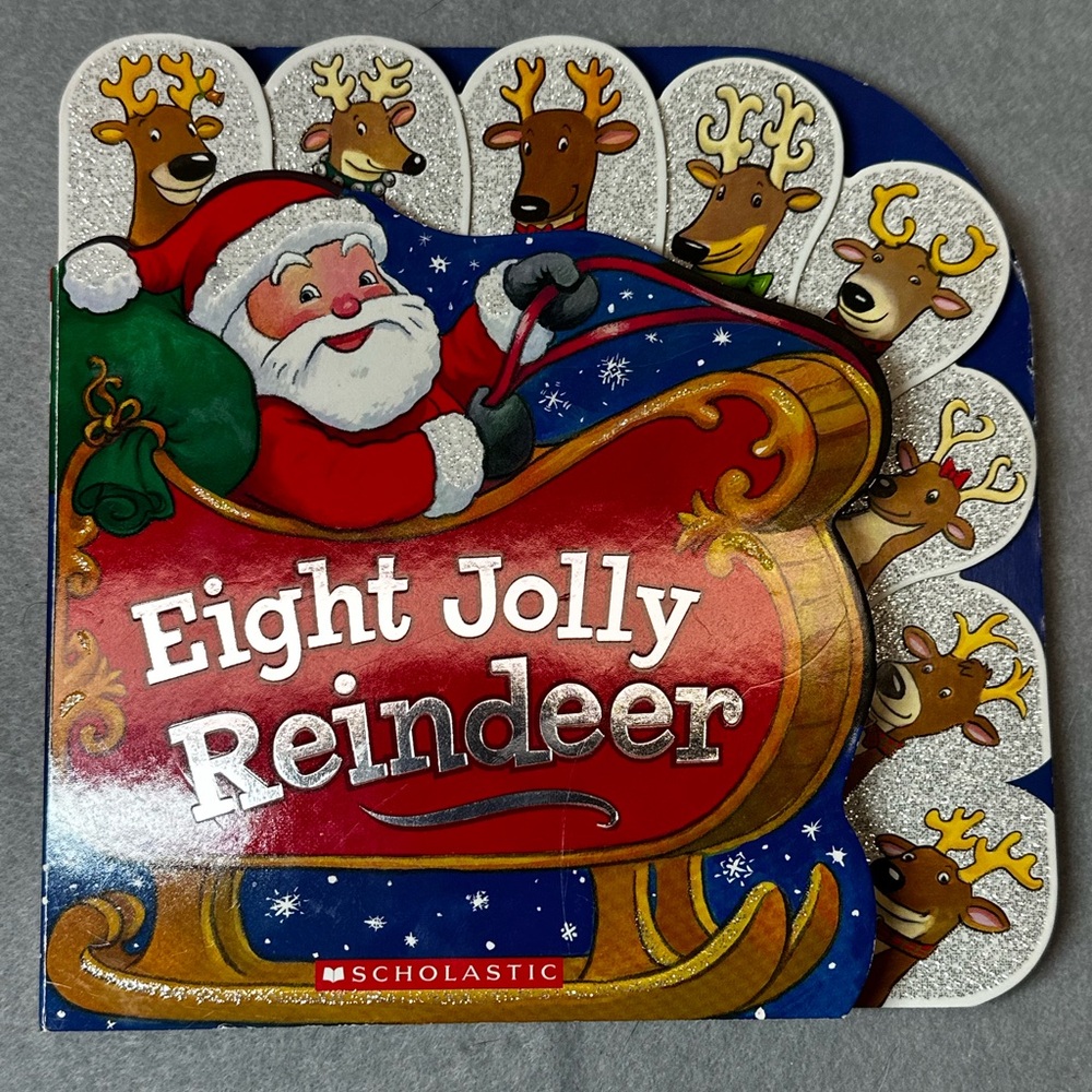 Scholastic Eight Jolly Reindeer board book- great for counting